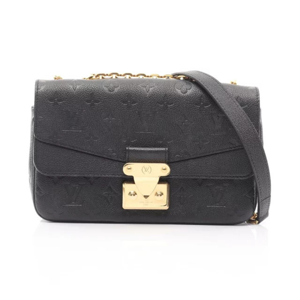 Louis Vuitton Marceau Shoulder Bag Leather Monogram Empreinte Black